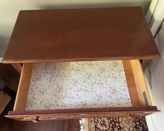 Drexel Heritage Mid-Century Modern Woven Front Nightstand