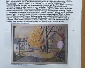 Original Watercolor Landscape by Mildred S. Kratz