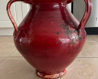 Fortunata Italy Red Ceramic Vase