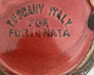 Fortunata Italy Red Ceramic Vase