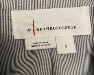 Anthropologie Light Blue Double-Breasted Blazer