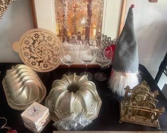 Nordic Ware Bundt Pans and Engraved Wine Glasses