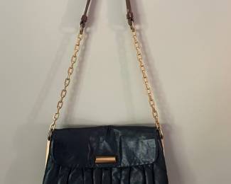 Marc by Marc Jacobs Black Leather Pleated Shoulder Bag