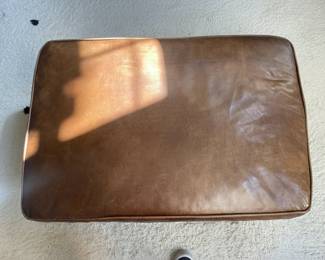 Vintage Ralph Lauren Style Leather Tufted Ottoman