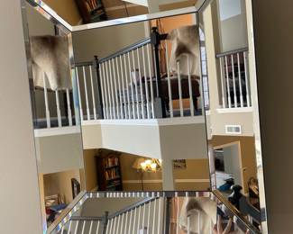 Large Rectangular Beveled Mirror