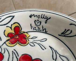 Molly Hatch "Floral Burst" Ceramic Footed Bowl