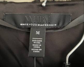 White House Black Market Faux Fur Jacket and Velvet Leggings Set