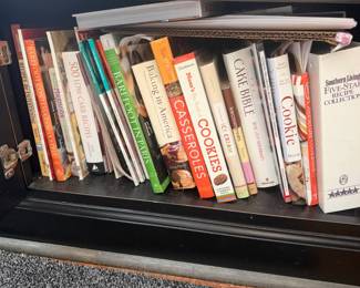 lots of cookbooks 