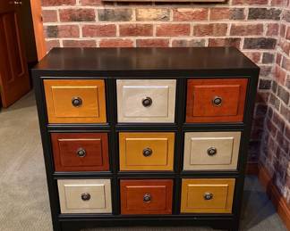 Sophisticated apothecary-style storage chest