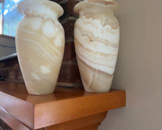 You’re right—you did. Pair of Restoration Hardware natural marble vases