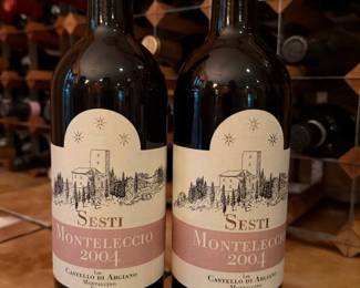 Vintage 2004 Italian collectible wines.