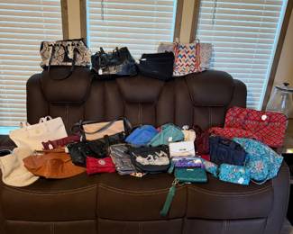 couch not for sale only purses displayed