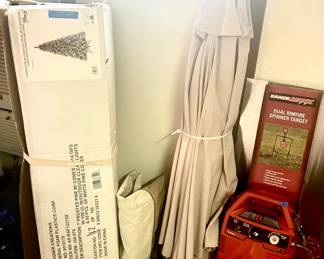 7’ artificial Christmas tree in box $30