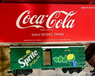 Coca-Cola model Train 1991, Sprite edition G scale $45