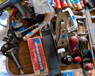 Vintage plains $25, 15, $10; chisels, clamps