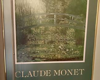 Monet water lilies framed print