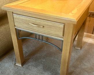 Solid wood end table
