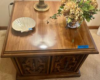 27”sq vintage end table $45
