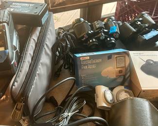 Vintage Zenith video camera VM6400 $50; vintage binoculars $25