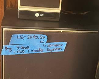 LG model SH925B W5 speaker $75 with Mid & Woofer system