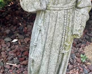 St. Anthony stone statue w/ pedestal 32”h $60