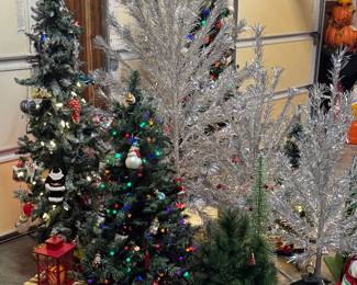 Vintage Aluminum Silver Tinsel Trees