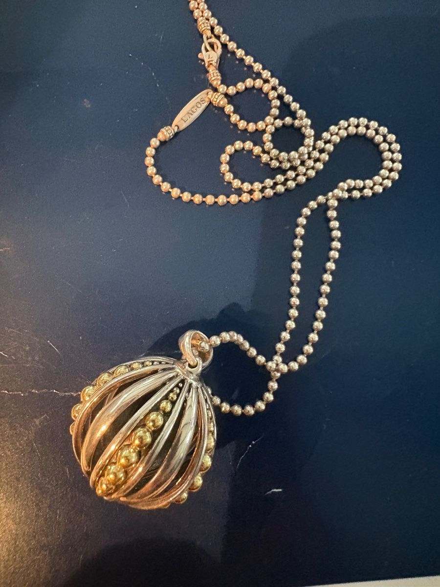Lagos .925/14kt Caviar necklace