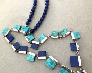 Jay King .925/lapis/turquoise necklace