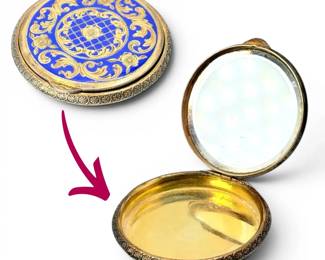 Sterling Silver Compact Mirror 43g