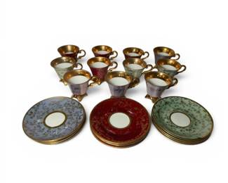 Schumann Arzberg  Winterling Gilded Teacups  Saucers