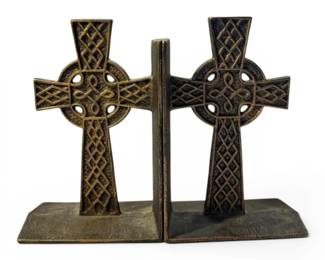Cast Iron Cross Bookends
