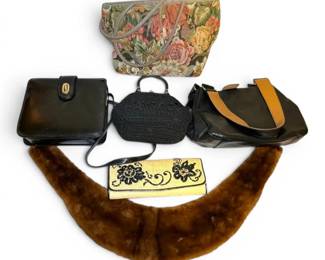 Vintage Fur Collar  Handbags