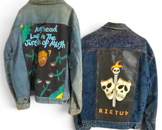 Custom Painted Denim Jackets, Size XL