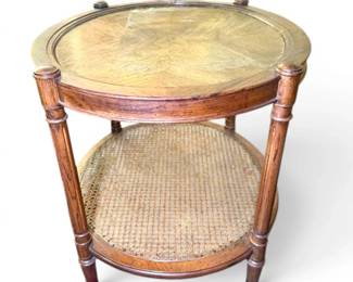Wooden Oval Side Table