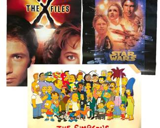 The Simpsons, X Files,  Star Wars Posters
