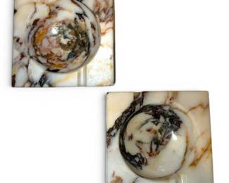Pair of Marble Ashtrays