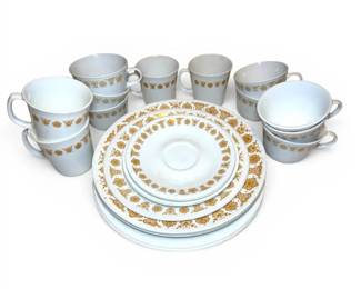 Corelle Butterfly Gold Dish Set