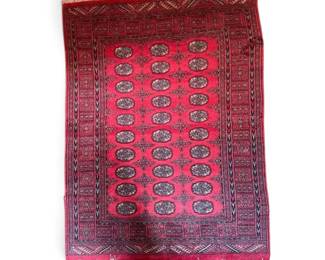 Hand Knotted Red Persian Area Rug 6 x 4ft