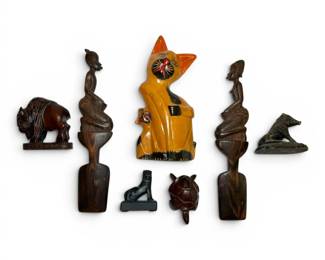 HandCarved Wooden Cat  Figurines