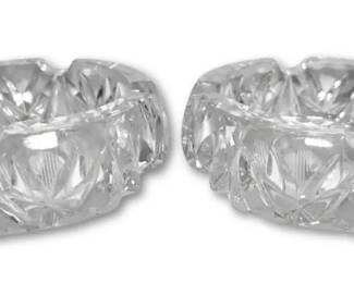 American Brilliant Vintage Cut Lead Crystal Ashtrays