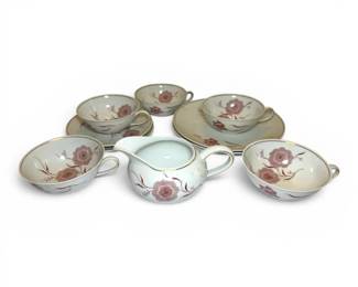 Hutschenreuther Porcelain Floral Plates  Tea Cups