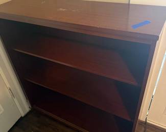Simple dark wood bookcase