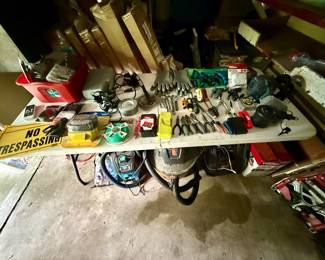 Assorted hand tools, pliers, wrenches, etc.