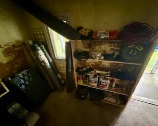 Extension cords, garden fencing, new industrial cart