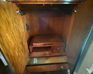 Burl Wood Entertainment Armoire
