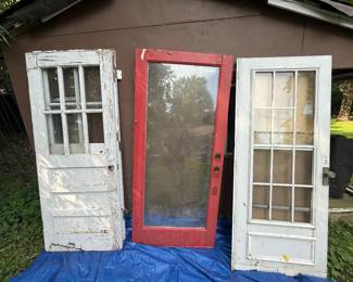 Several vintage doors