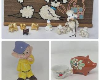 Vintage Miniatures & Poodle Wall Art
