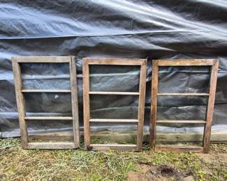 Trio Rustuc Wood Pane Windows 36x22