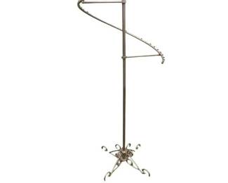 Industrial-Inspired Spiral Clothing Rack