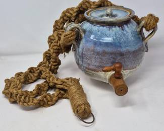 Mid-Century Studio Art Pottery Hanging Dispenser